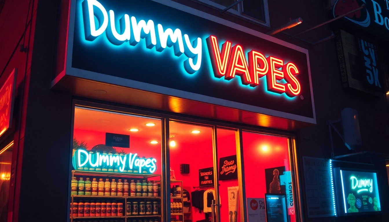 Find dummy vapes near me at a colorful shop showcasing vibrant disposable vape flavors.