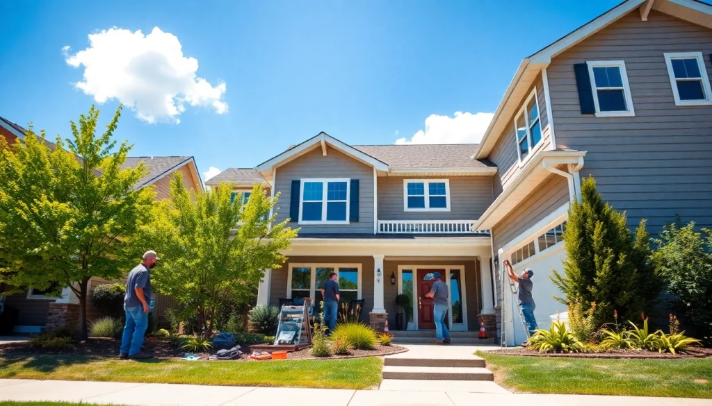 Exterior remodel expert enhancing curb appeal with a stunning home renovation project.