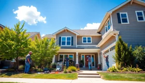 Exterior remodel expert enhancing curb appeal with a stunning home renovation project.
