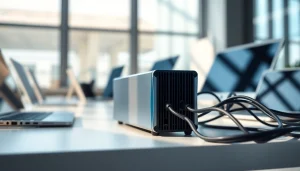 TPower power supply unit showcased in a modern workspace, accentuating innovation and reliability.