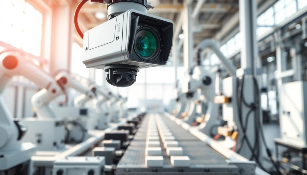 Analyze machine vision quality through automated inspection in an industrial setup.