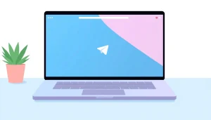Download the Telegram desktop version on a laptop showcasing the user-friendly interface.