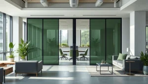 Transform your space with a Folding Partition Wall that elegantly divides office areas while enhancing natural light.