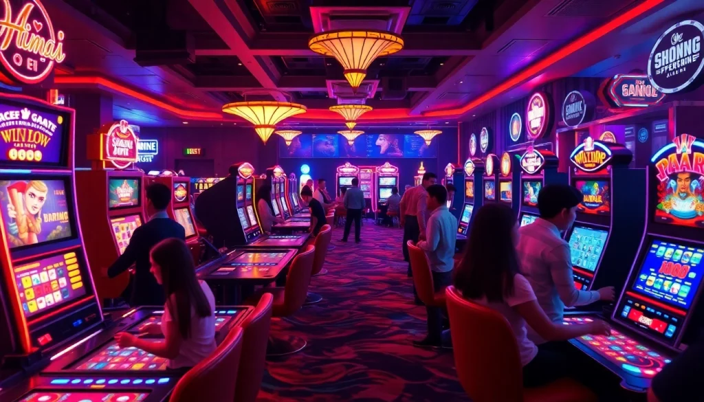 Experience the excitement at a Trusted Online Casino Malaysia 2025 with vibrant gaming tables and enthusiastic players.