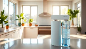 Enhancing home wellness with soft water for whole house systems in a modern kitchen setting.