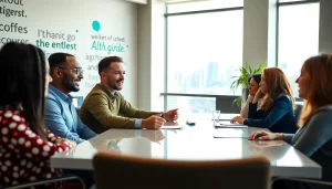 Engaging session with a business coach los Angeles guiding entrepreneurs in a modern office space.