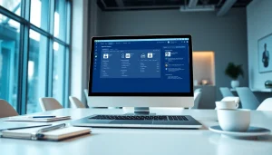 Datenräume für Zusammenarbeit und sicheren Dokumentenaustausch in modernem Büro.