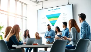 Maximize efficiency with done-for-you funnels in a professional office environment.