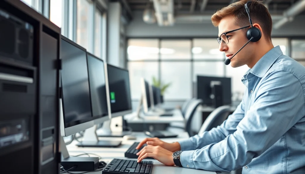 Provide expert computer support and services with a dedicated technician in an office.