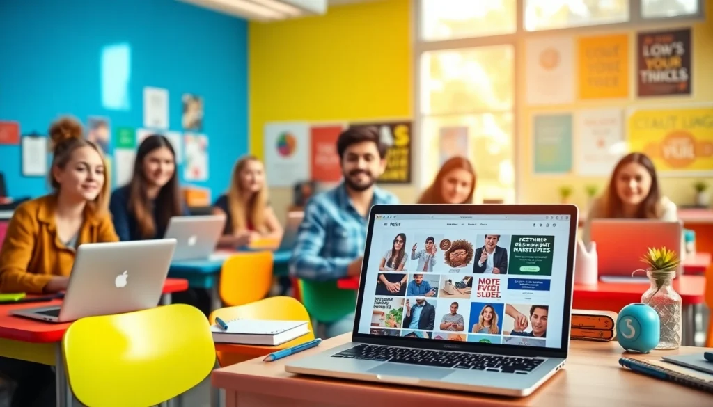 Engaged students working on side hustles for students in a bright, collaborative workspace.