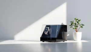 Showcase of the best watch winder featuring a high-end automatic watch in a luxurious setting.