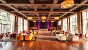 Discover a beautiful setup at the trenton event center with spacious seating and elegant decor.