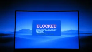 Inatogel access error message displayed on a computer screen, highlighting digital security concerns.