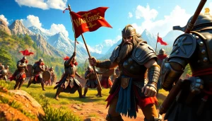 Download Warlords 2 game artwork featuring characters in action during a medieval battle.