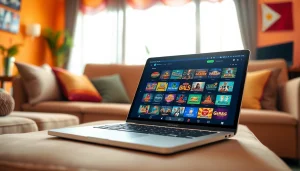 Experience the Trusted Online Casino Philippines 2025 with a modern interface in a cozy setting.