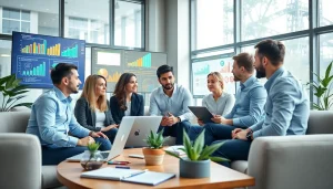 Team at cannabis marketing agency developing innovative marketing strategies.