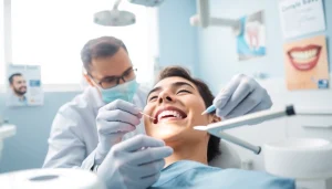 Providing fillings and restorative work in a clean, modern dental clinic environment.