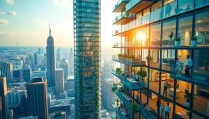 Engage and play sim tower by managing a vibrant skyscraper complex in a bustling city.