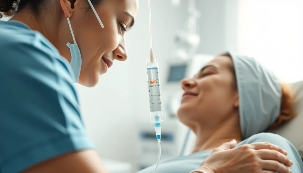 Learn what is nad iv therapy through a healthcare professional administering treatment.