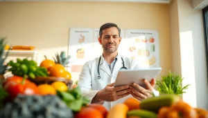 Improve Gut Health through professional nutritionist consultation in a vibrant clinic.