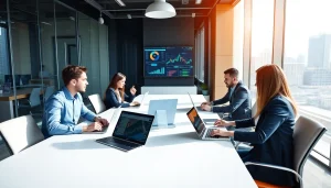Showcase a digital marketing team using an AI content marketing platform in collaboration.