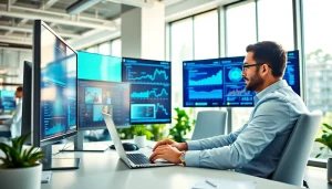Maximize marketing impact with the latest AI content marketing platform showcased in a vibrant office.
