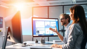 Engaging ai chat bot interface showing interactive conversation on a modern workstation.