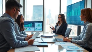 Gathering insights on competitive intelligence in a professional office setting with engaged team members.