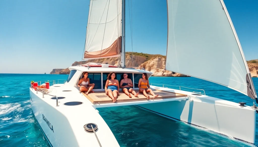Enjoy a day on beautiful day charters malta aboard a luxury catamaran with friends.