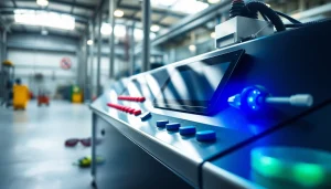 Laser cleaning machine showcasing advanced technology and functionality in an industrial workspace.