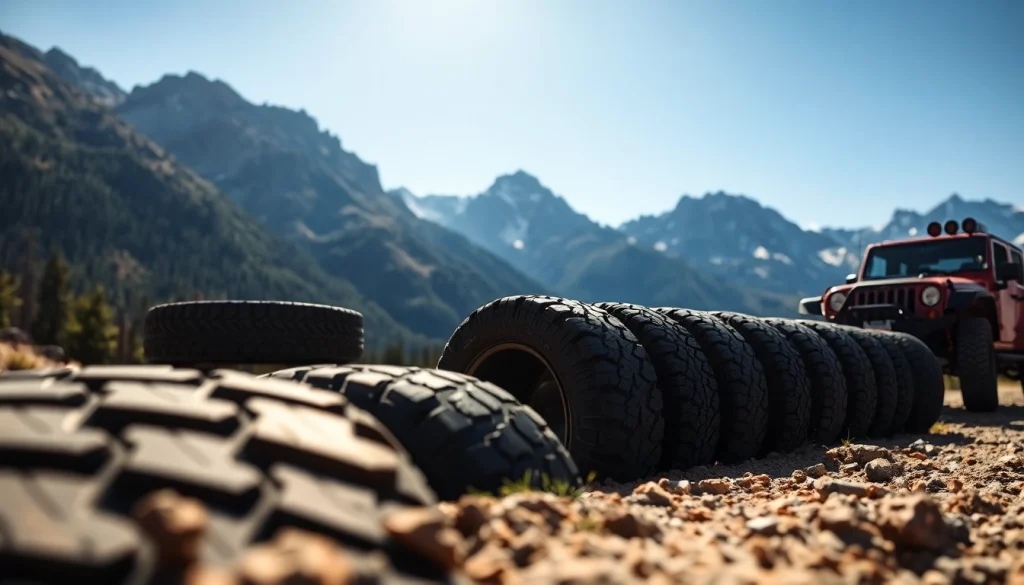 Discover General tires showcasing durability on rugged terrain with natural lighting.