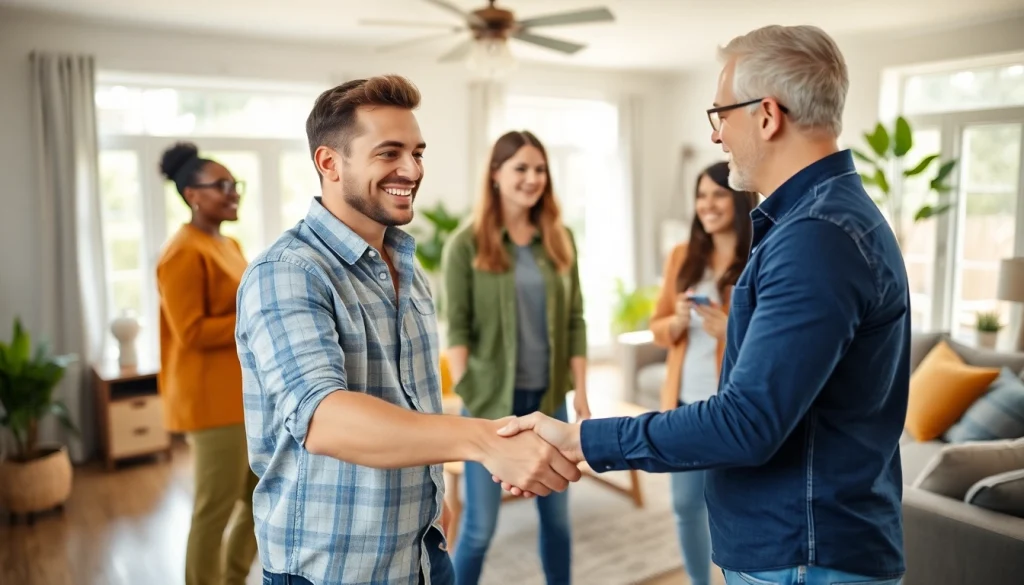 Sell my house fast okc during a friendly home buying process in Oklahoma City living room.