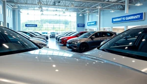 Vânzare de auto second hand cu garantie în showroom modern.