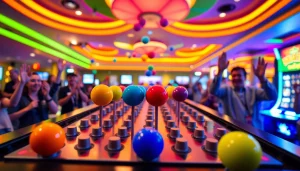 Jangan lewatkan keseruan situs plinko yang mengasyikkan dengan bola berwarna-warni dan pemain yang ceria.