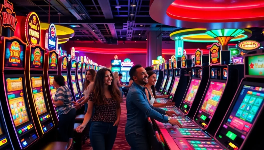 Experience the thrill of Welcome Bonuses in a lively casino atmosphere with diverse players.