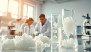 Cellulose ether manufacturer analyzing chemical samples in a professional lab setting.