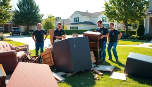 Efficient junk removal florida service team clearing clutter from a residential property.