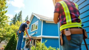 Siding Replacement Tigard Oregon project showcasing vibrant new siding installation.