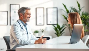 Consultation scene between las vegas concierge doctors helping a patient with personalized healthcare.