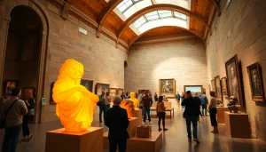 Visitors admires art pieces at Jerusalem Art Museum, showcasing creativity and cultural significance.