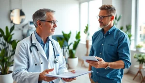 Engage with las vegas concierge doctors in a modern healthcare setting, showcasing personalized care.