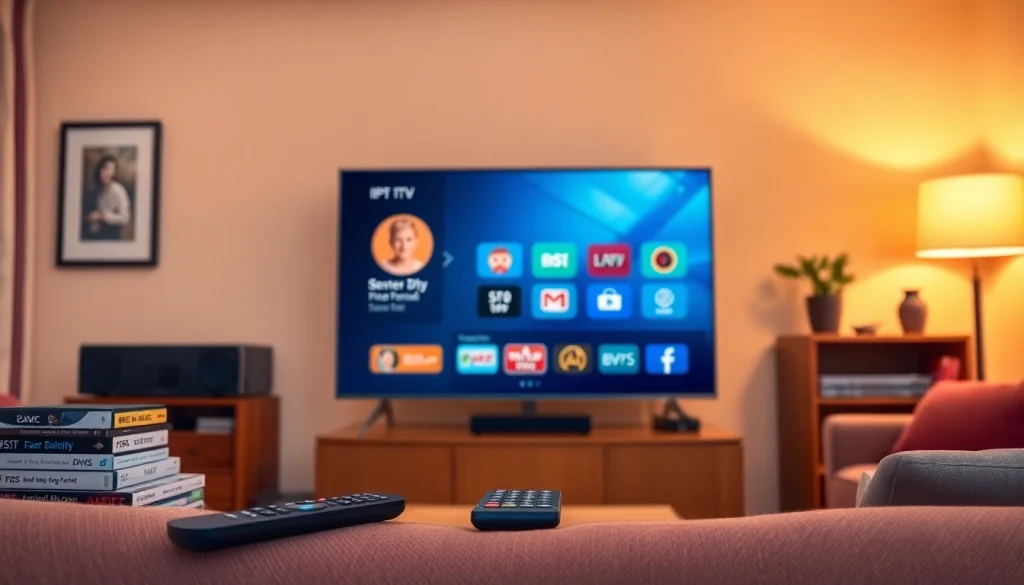 Configurer Code iptv dans un salon confortable avec une interface conviviale.
