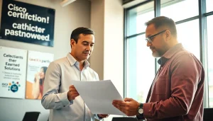 Engaging session on Cisco partner certification help with a specialist guiding a client