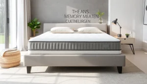 Materasso matrimoniale memory foam economico con design elegante e confortevole, perfetto per una buona notte di sonno.