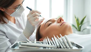 Administering wrinkle relaxers with expert precision in a serene clinic setting.