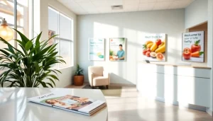 Explore the inviting atmosphere of a weight loss clinic in Las Vegas with calming decor.