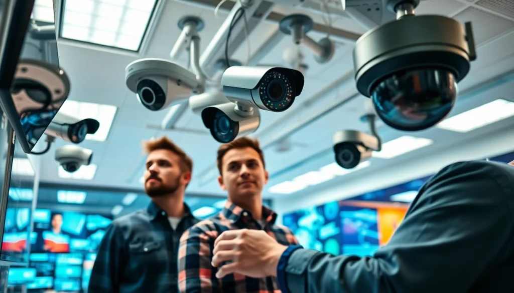 Secure your premises with CCTV & Remote Monitoring Coventry services, showcasing professional installation in action.
