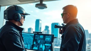 Security Services Fredericksburg team monitoring urban surveillance systems for enhanced safety.