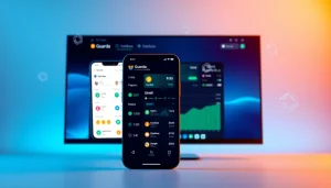 Engaging graphical representation of the guarda wallet interface, highlighting its user-friendly design.