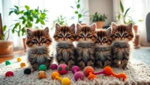 Adopt Maine Coon kittens for sale Oakland through this heartwarming living room scene featuring playful kittens.